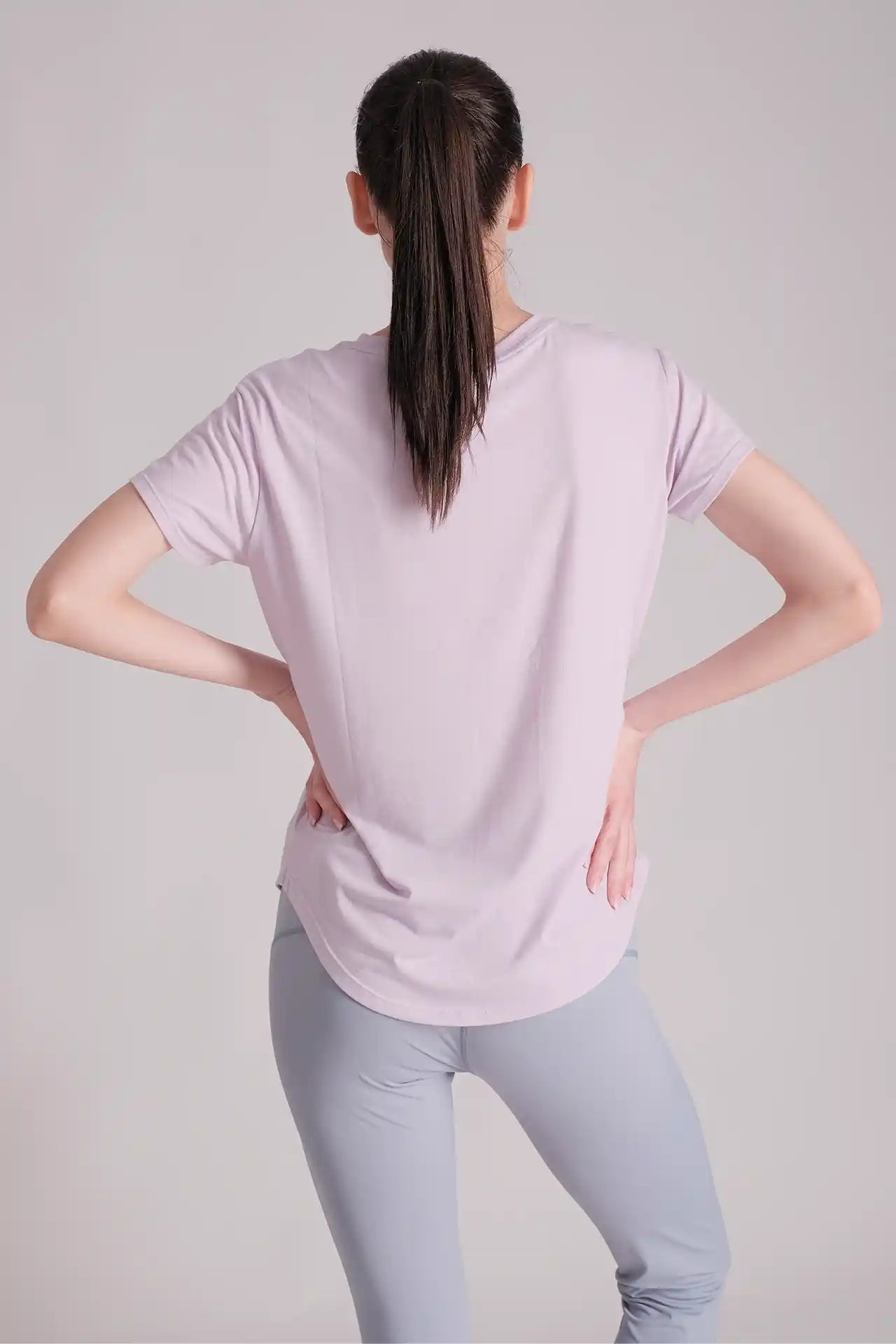 SPWJ0419 - Women's Wide Neck Curved Training Tee - Pink