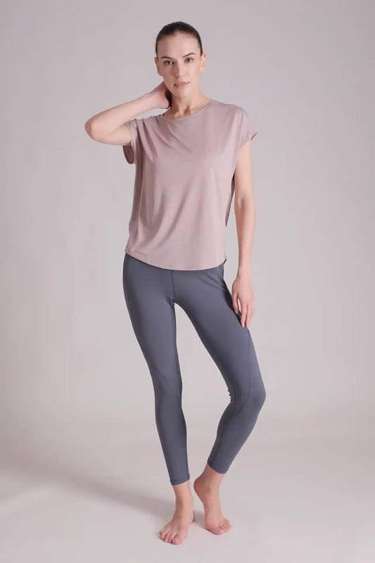 SPWJ0420 - Women's Crew Neck High-Low Training Tee - Purple