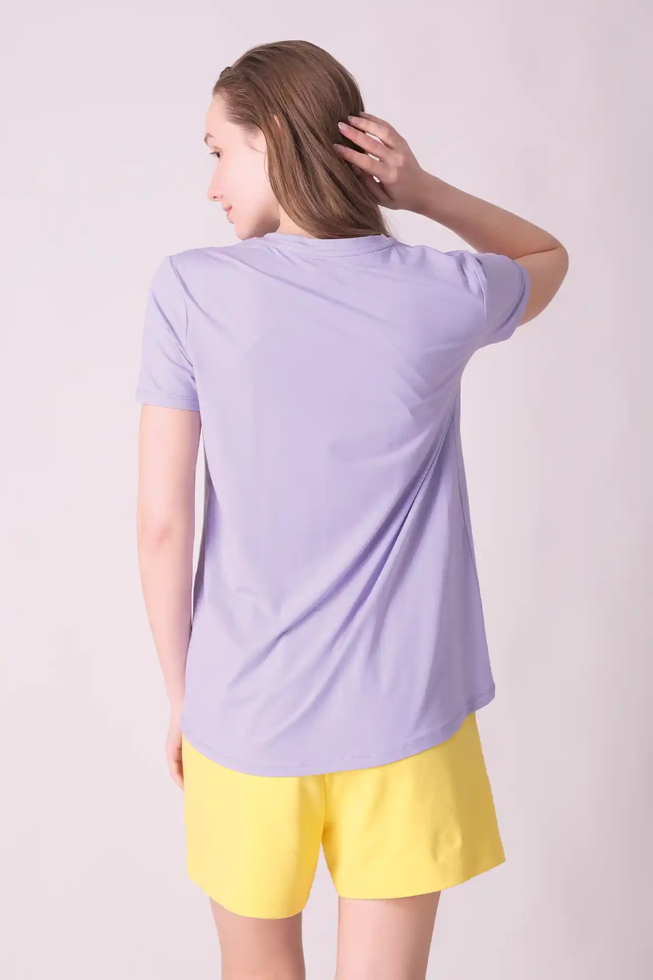 SPWJ0430 - Women's Essential Back Curve Crewneck Tee - Lavender