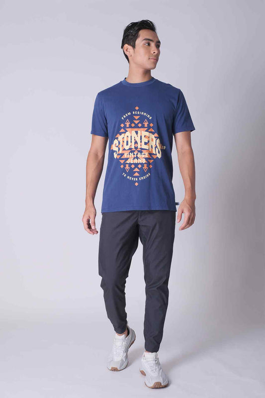 SPJ0434 - Mid-weight Double Yarn 6.5 oz Classic Cotton Tee - Cobalt