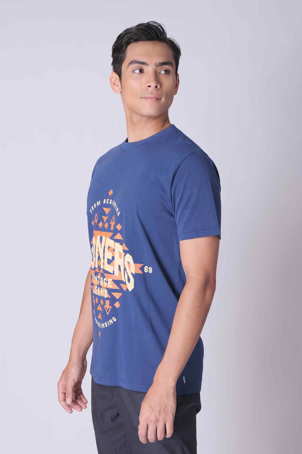 SPJ0434 - Mid-weight Double Yarn 6.5 oz Classic Cotton Tee - Cobalt
