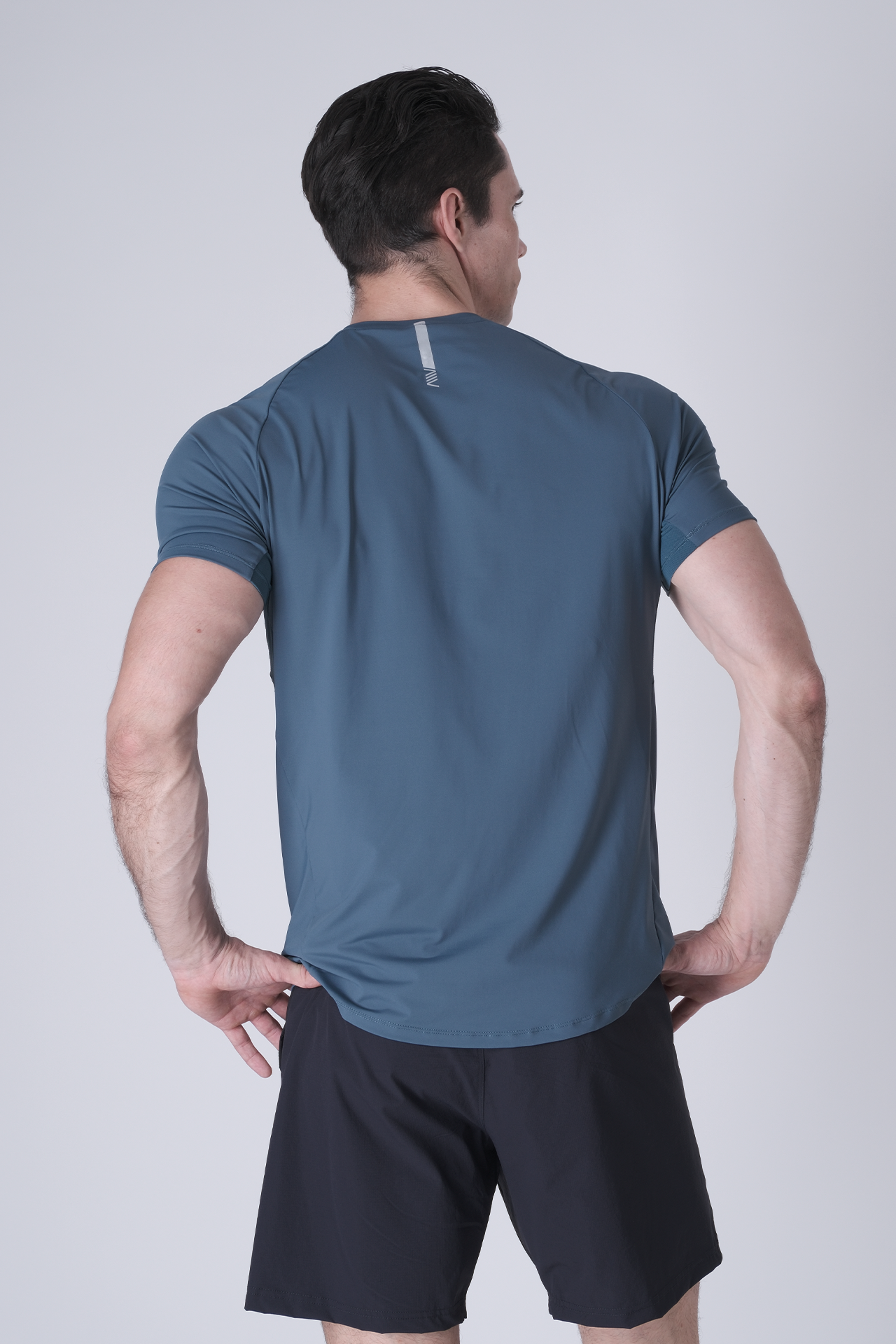 SPJ0438 - Ultra 4-Way Stretch Nylon Raglan Sleeve Training Tee - Ash Blue