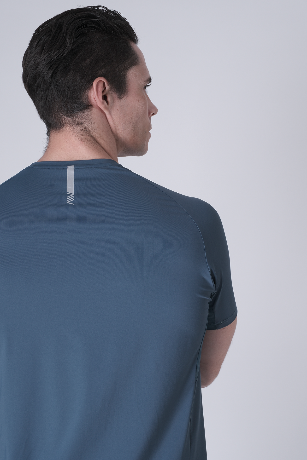 SPJ0438 - Ultra 4-Way Stretch Nylon Raglan Sleeve Training Tee - Ash Blue