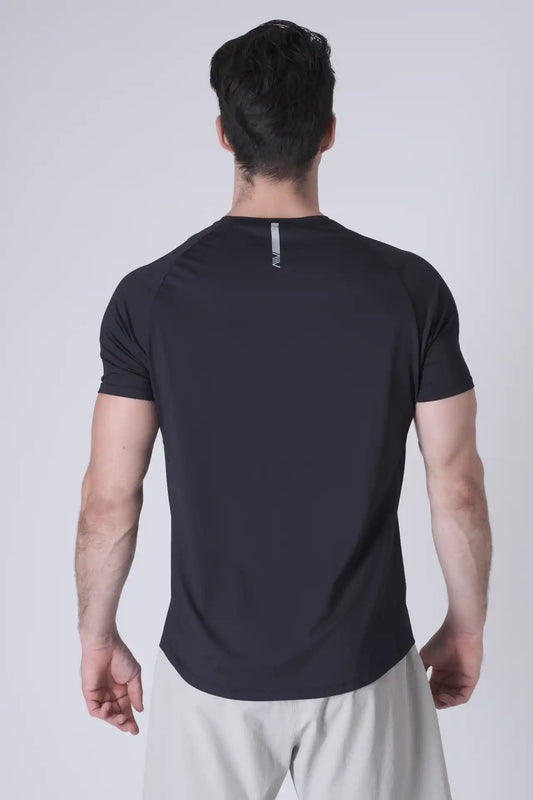 SPJ0438 - Ultra 4-Way Stretch Nylon Raglan Sleeve Training Tee - Navy