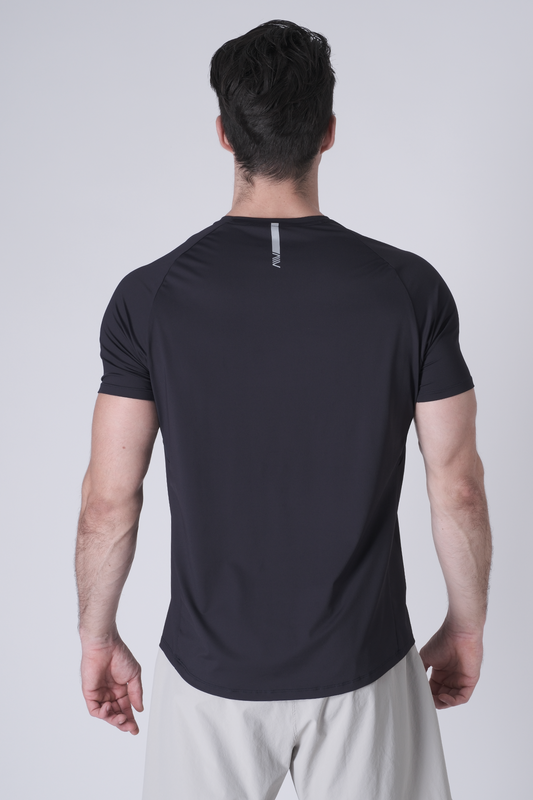 SPJ0438 - Ultra 4-Way Stretch Nylon Raglan Sleeve Training Tee - Navy