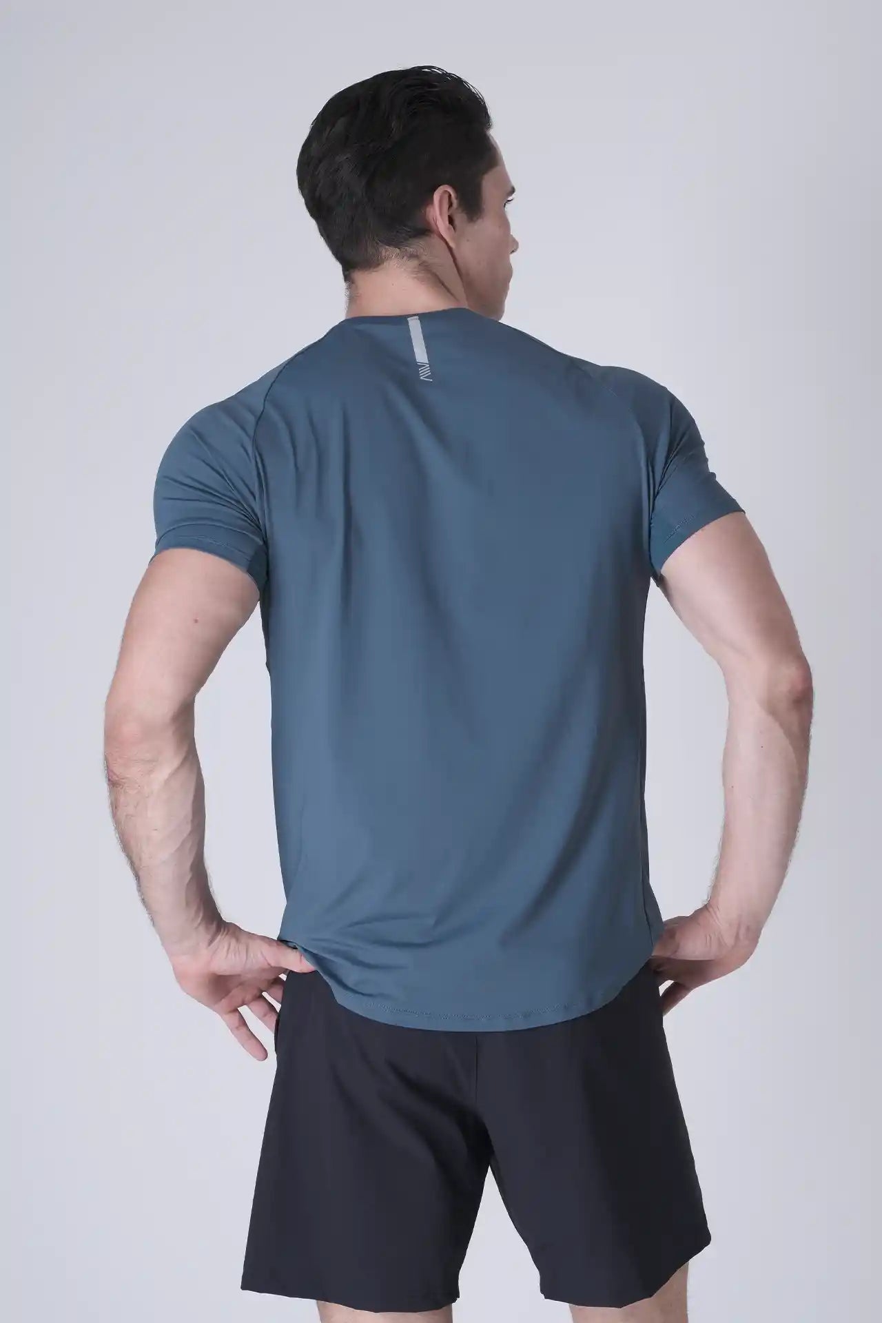 SPJ0438 - Ultra 4-Way Stretch Nylon Raglan Sleeve Training Tee - Slate
