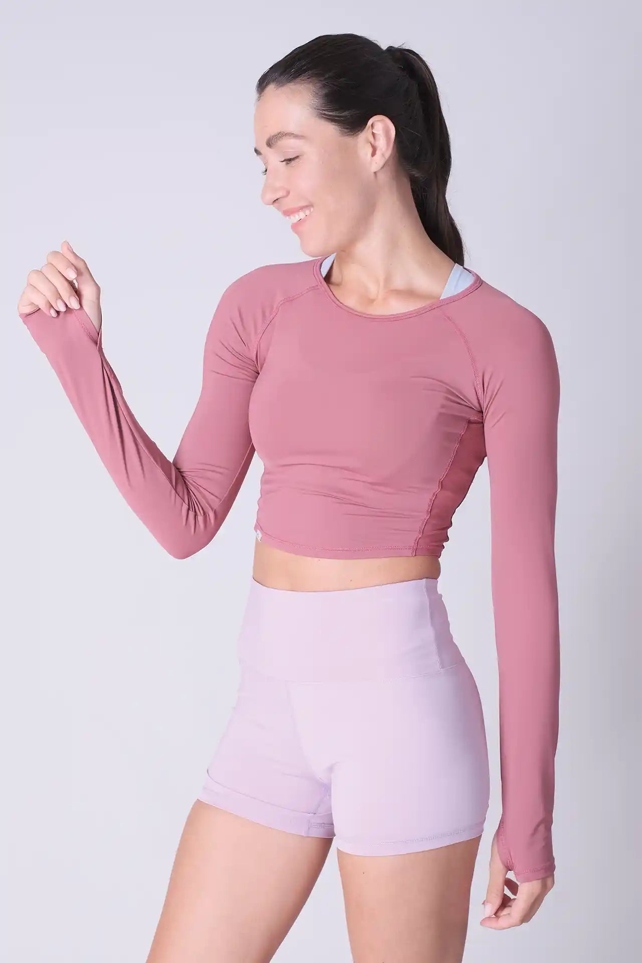 SPWJ0441 - Women's Performance Thumbholes Top - Rose