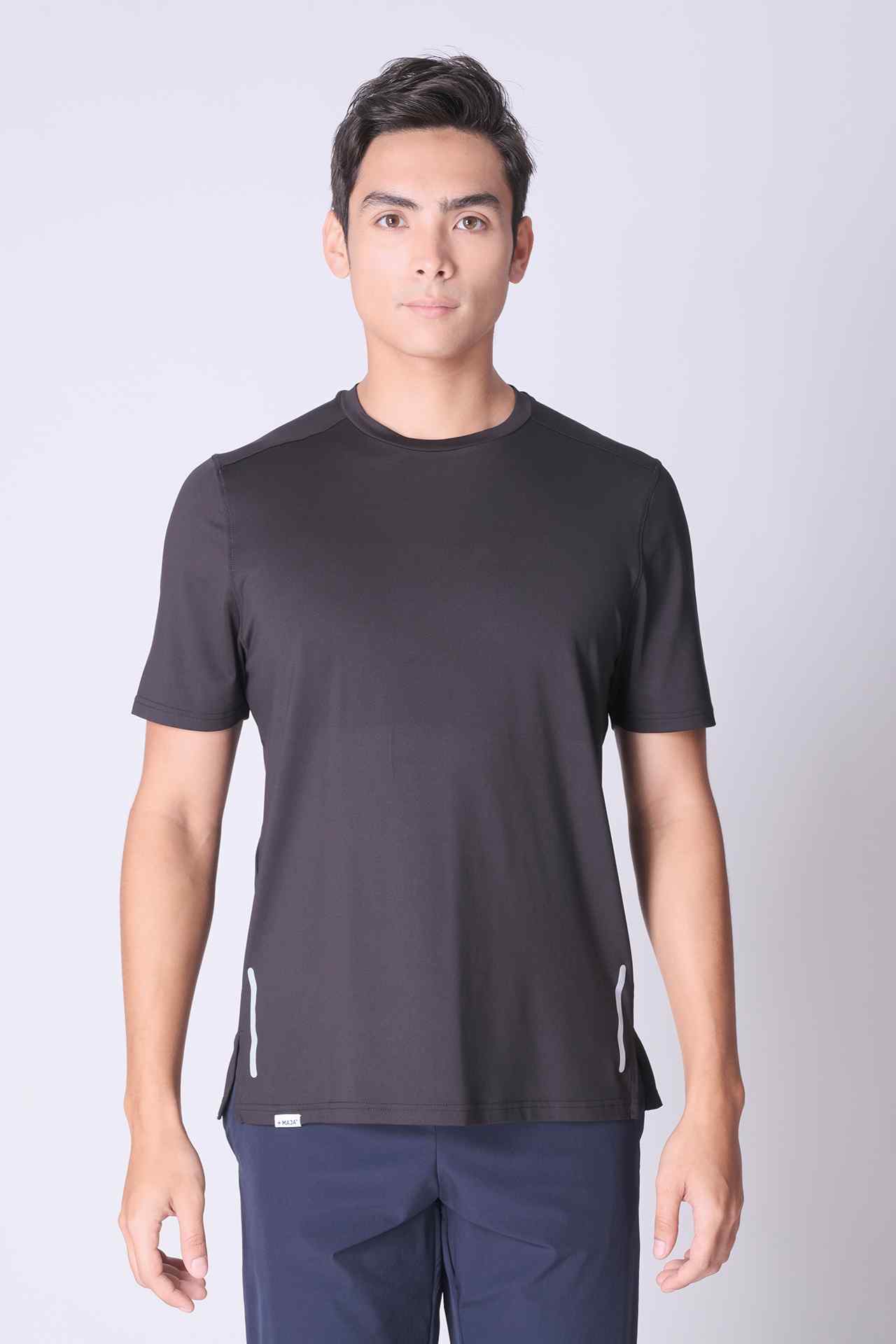 SPJ0442 - Quick-Dry Stretch Apex Running Tee - Black