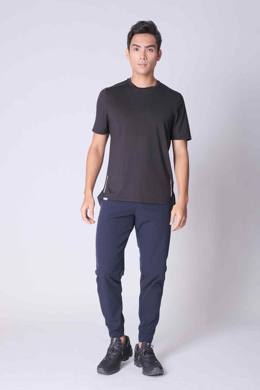 SPJ0442 - Quick-Dry Stretch Apex Running Tee - Black