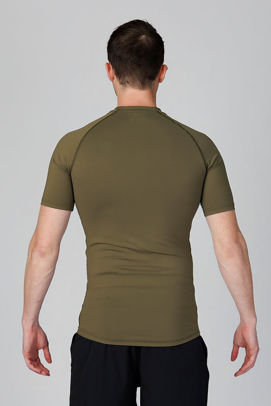 SPJ0458 - Tight Fit Ultra 4-Way Stretch Raglan Sleeve Training Tee - Army