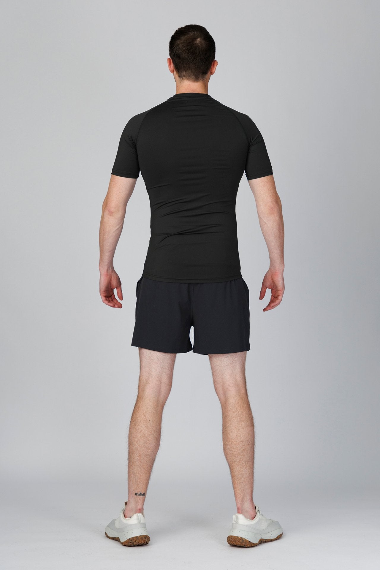 SPJ0458 - Tight Fit Ultra 4-Way Stretch Raglan Sleeve Training Tee - Black