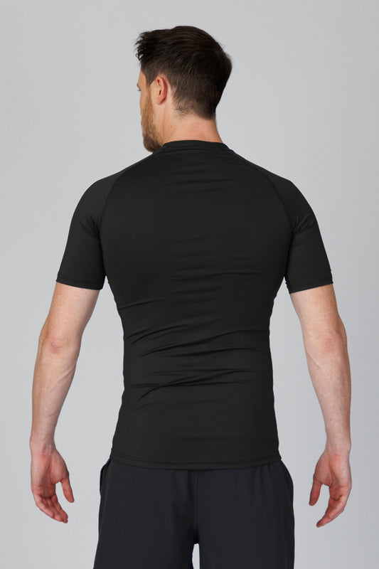SPJ0458 - Tight Fit Ultra 4-Way Stretch Raglan Sleeve Training Tee - Black