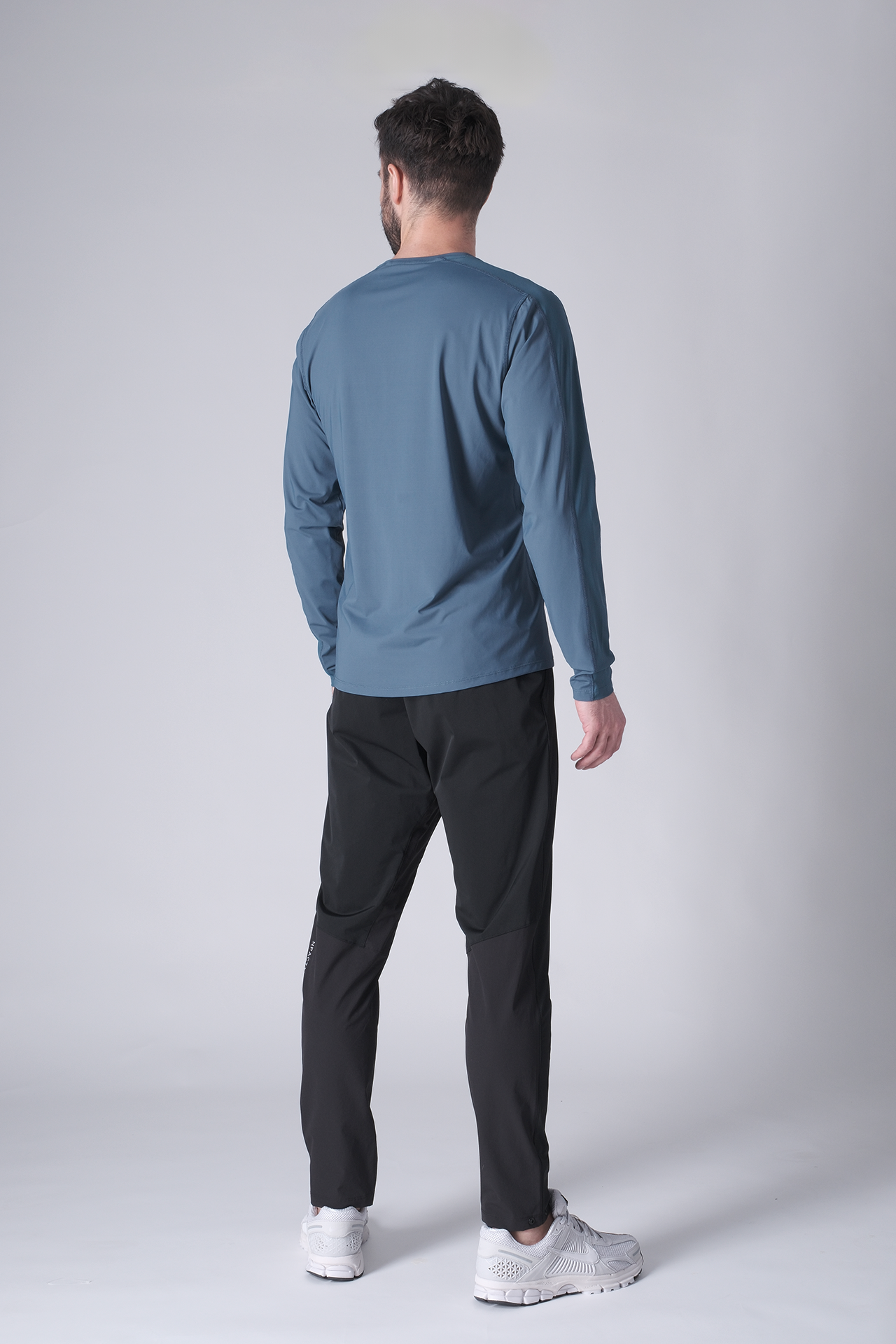 SPJ0467 - Ultra 4-Way Stretch Nylon Raglan Long Sleeve Training Tee - Ash Blue