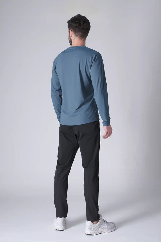 SPJ0467 - Ultra 4-Way Stretch Nylon Raglan Long Sleeve Training Tee - Slate