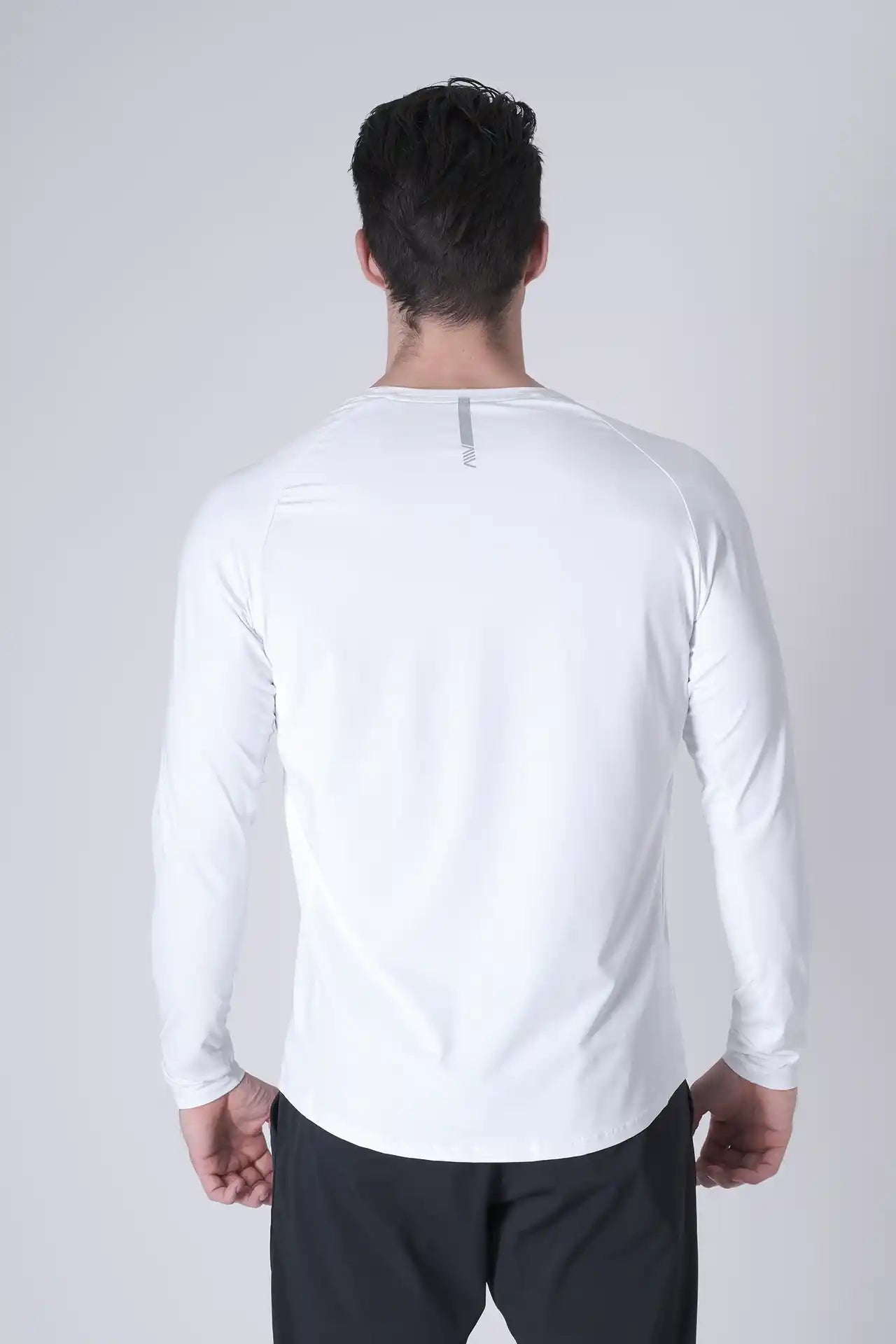 SPJ0467 - Ultra 4-Way Stretch Nylon Raglan Long Sleeve Training Tee - White