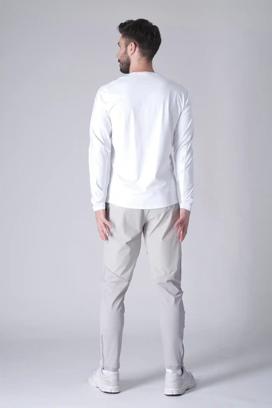 SPJ0468 - Ultra 4-Way Stretch Nylon Long Sleeve Training Tee - White