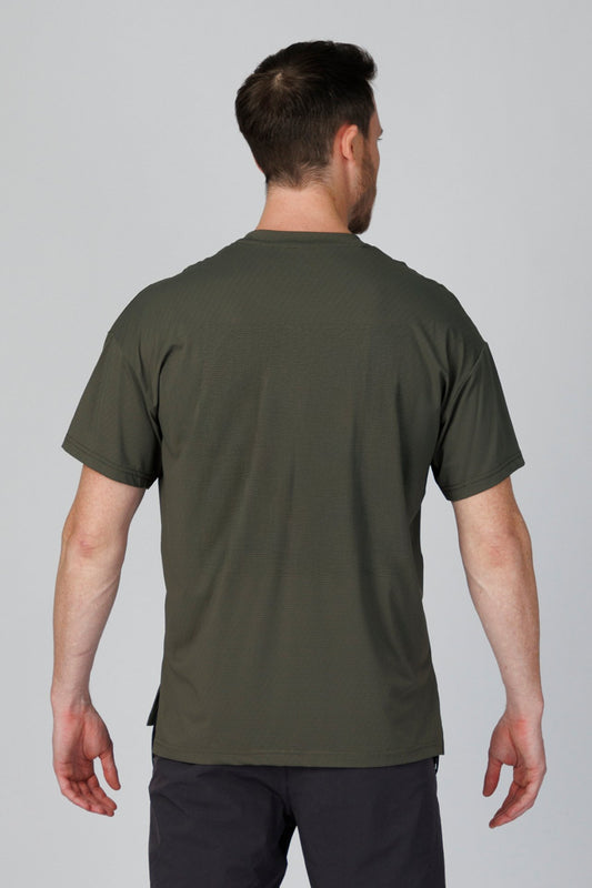 SPJ0477 - Ultra 4-Way Stretch Jacquard Jersey Performance Tee - Army