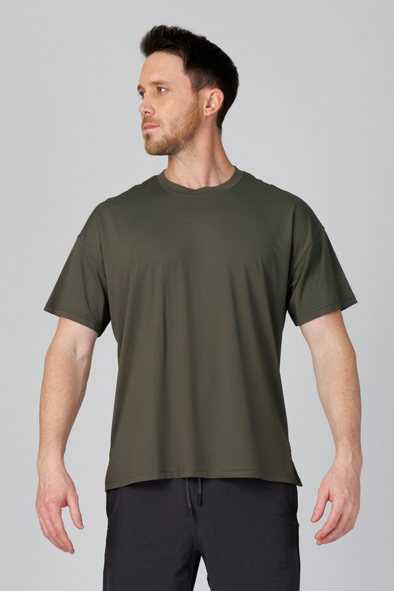 SPJ0477 - Ultra 4-Way Stretch Jacquard Jersey Performance Tee - Army