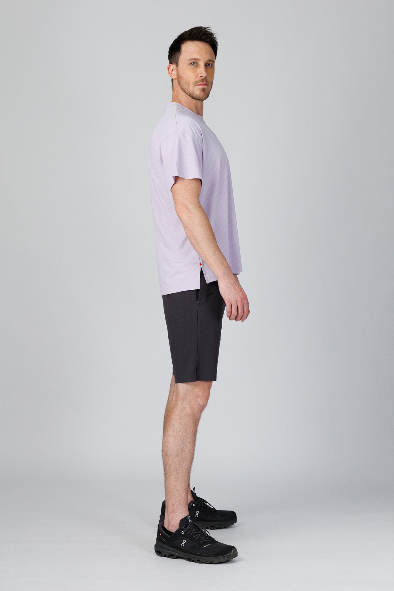 SPJ0477 - Ultra 4-Way Stretch Jacquard Jersey Performance Tee - Lilac