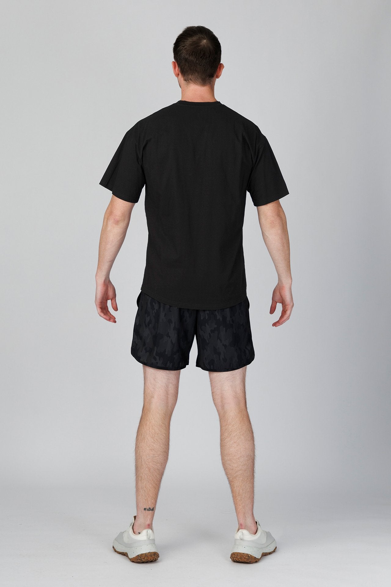 SPJ0491 - Ultra Soft Stretch Cotton Drop Shoulder Training Tee - Black