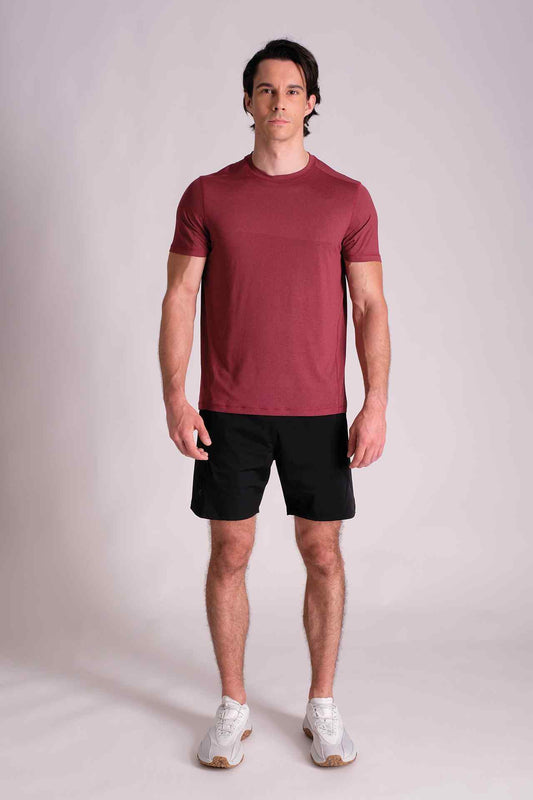 SPJ22012 - Breathable Stretch Jersey Active Tee - Burgundy