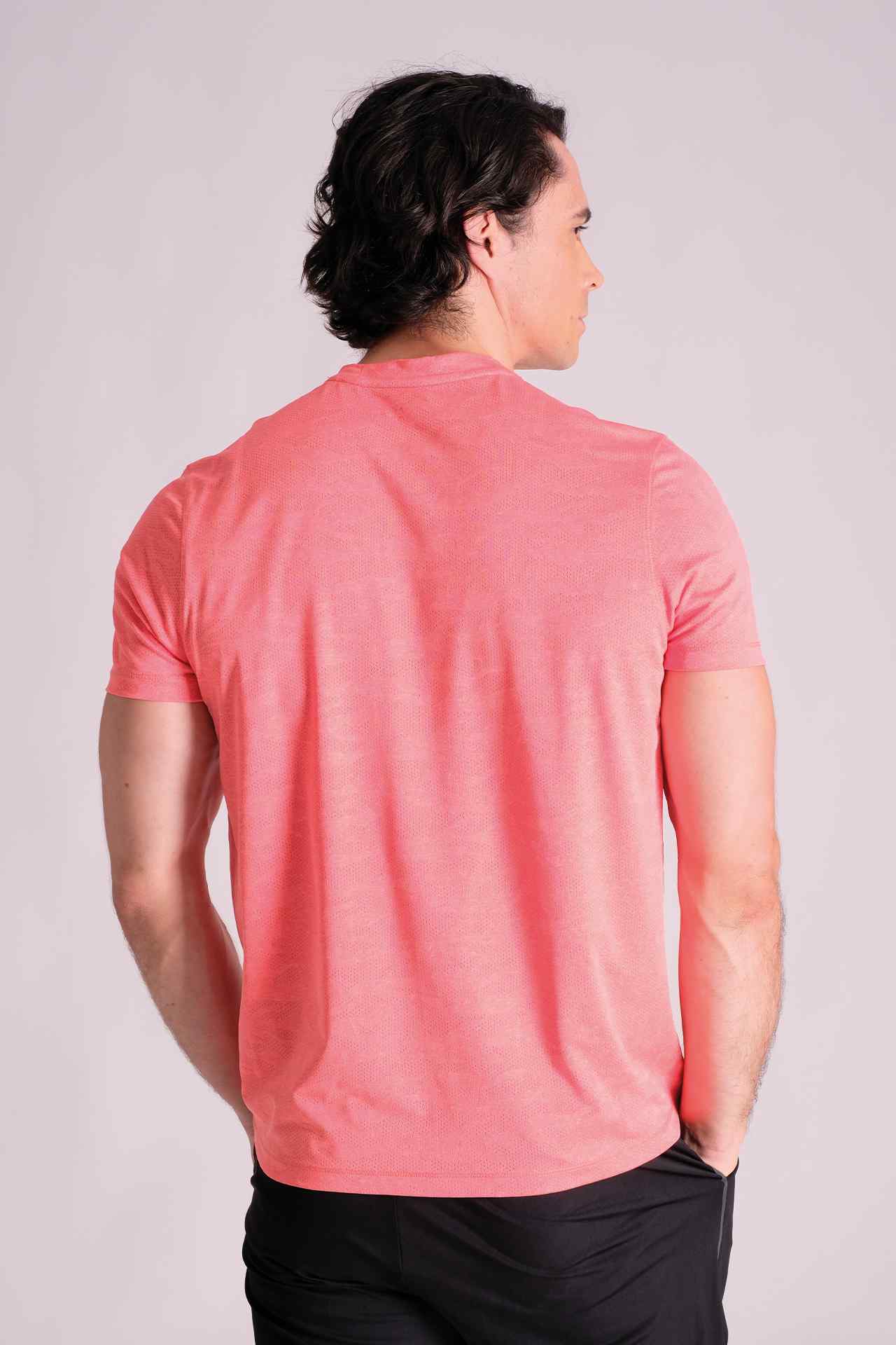 SPJ22012 - Breathable Stretch Jacquard Camo Training Tee - Camo Orange
