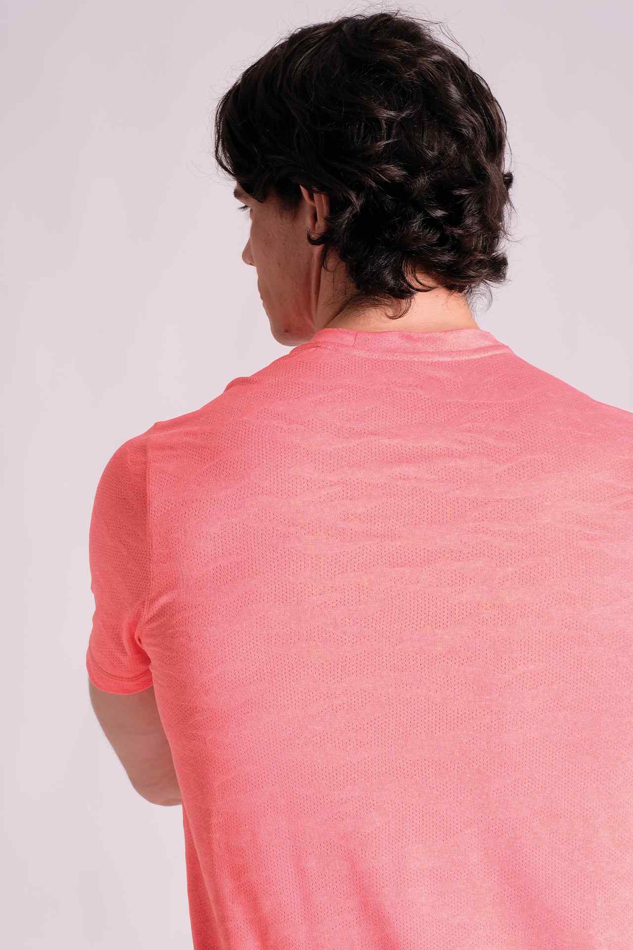 SPJ22012 - Breathable Stretch Jacquard Camo Training Tee - Camo Orange
