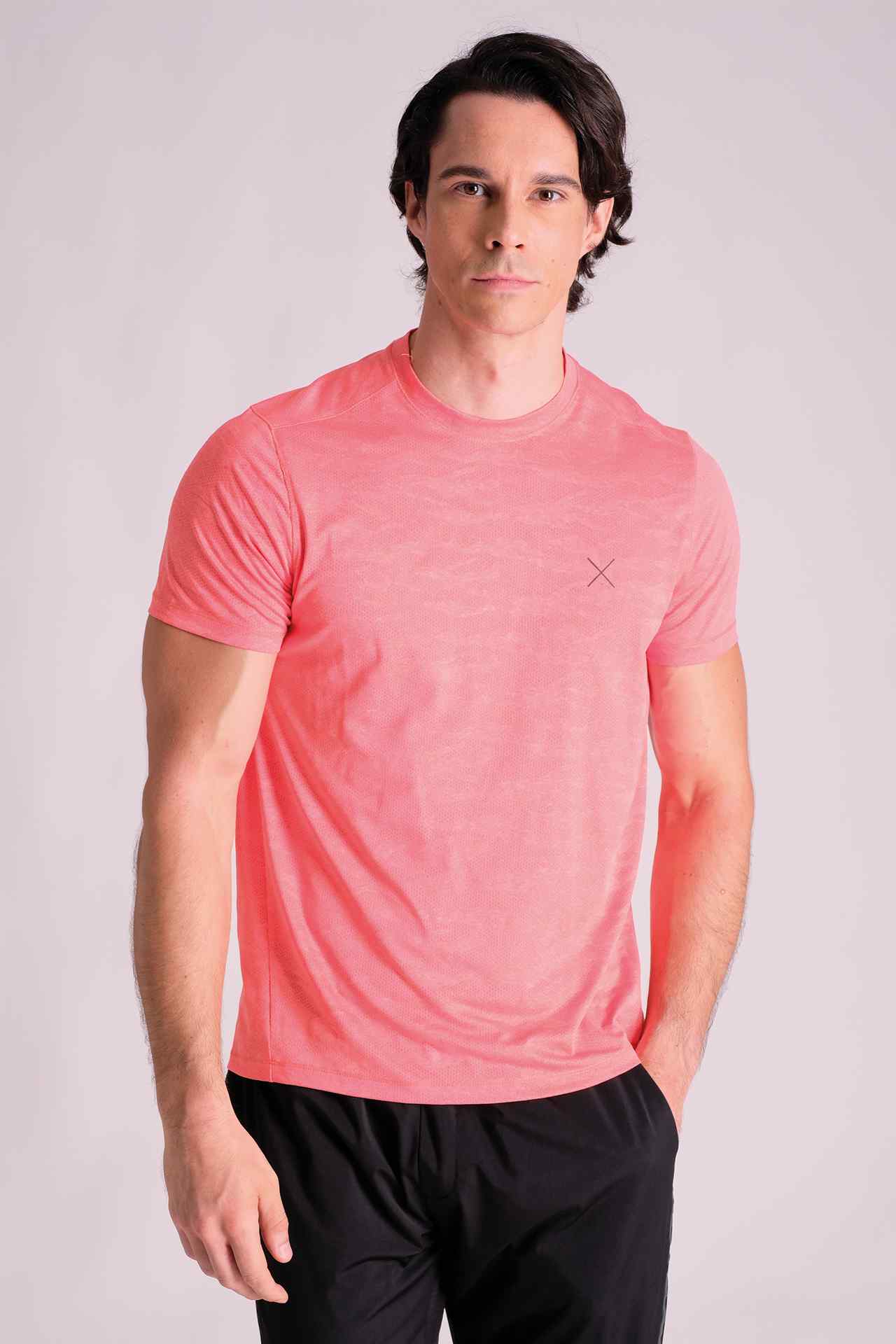 SPJ22012 - Breathable Stretch Jacquard Camo Training Tee - Camo Orange