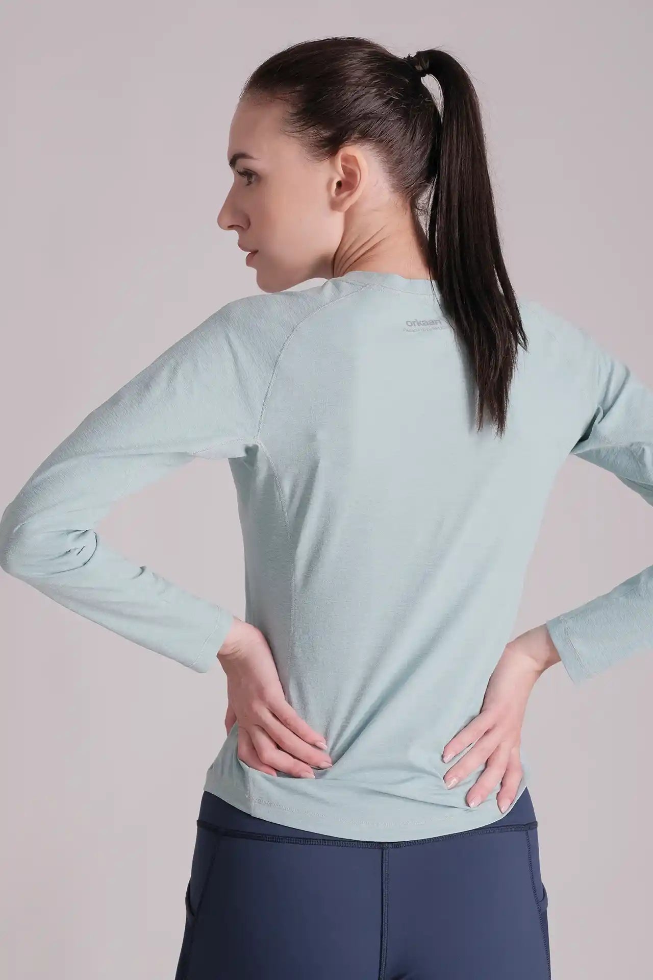 SPWJ22020 - Women's Curve Seam Hiking Long Sleeve Tee - Green