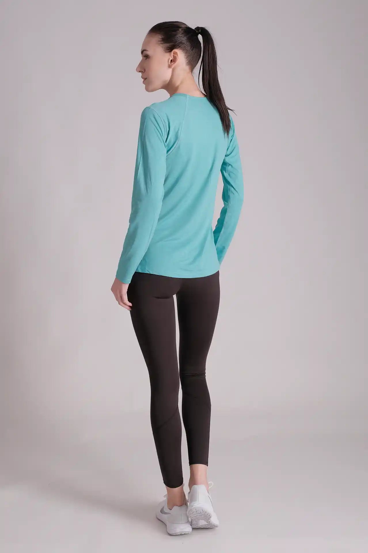 SPWJ22021 - Women's Hiking Raglan LS Tee - Aqua