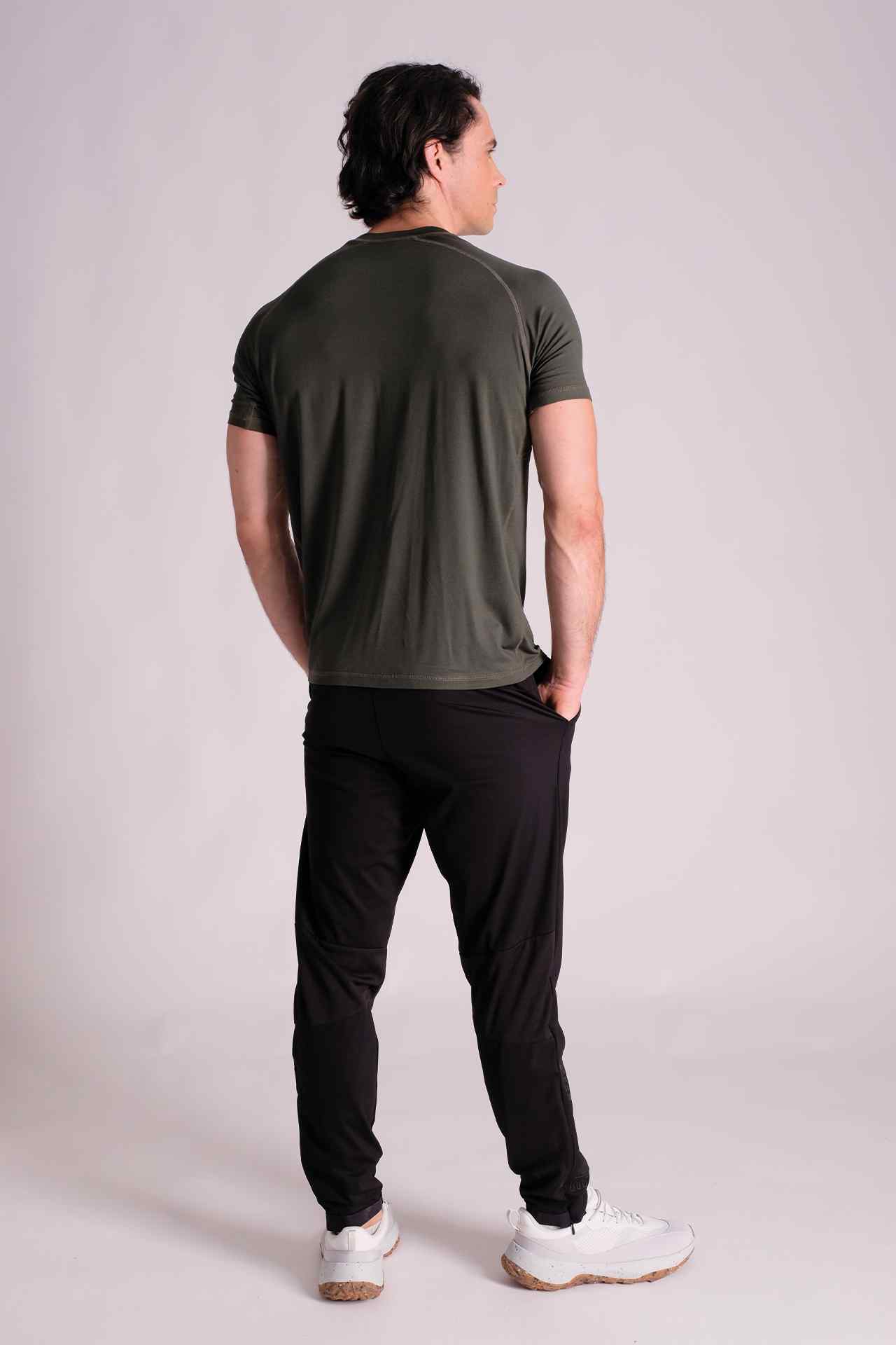 SPJ22022 - Breathable Stretch Mesh Short Sleeve Active Tee - Army