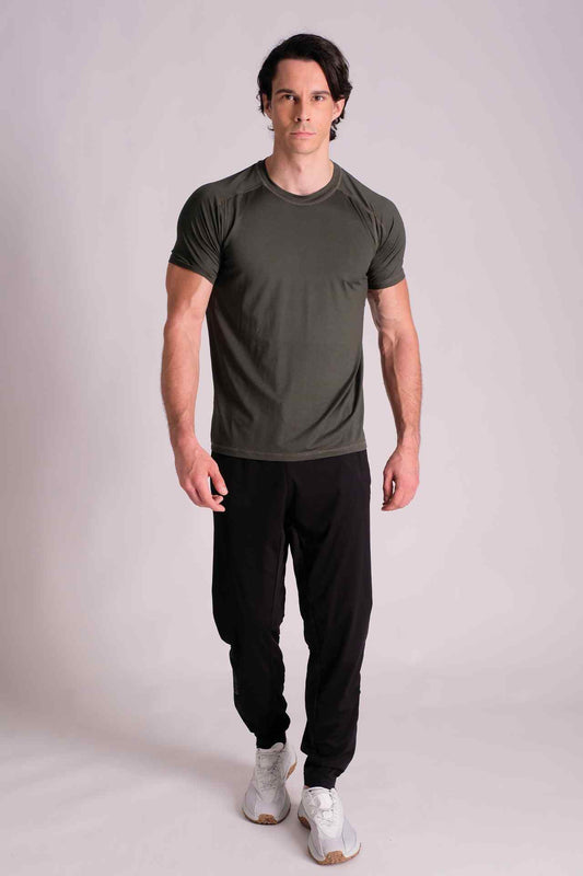 SPJ22022 - Breathable Stretch Mesh Short Sleeve Active Tee - Army