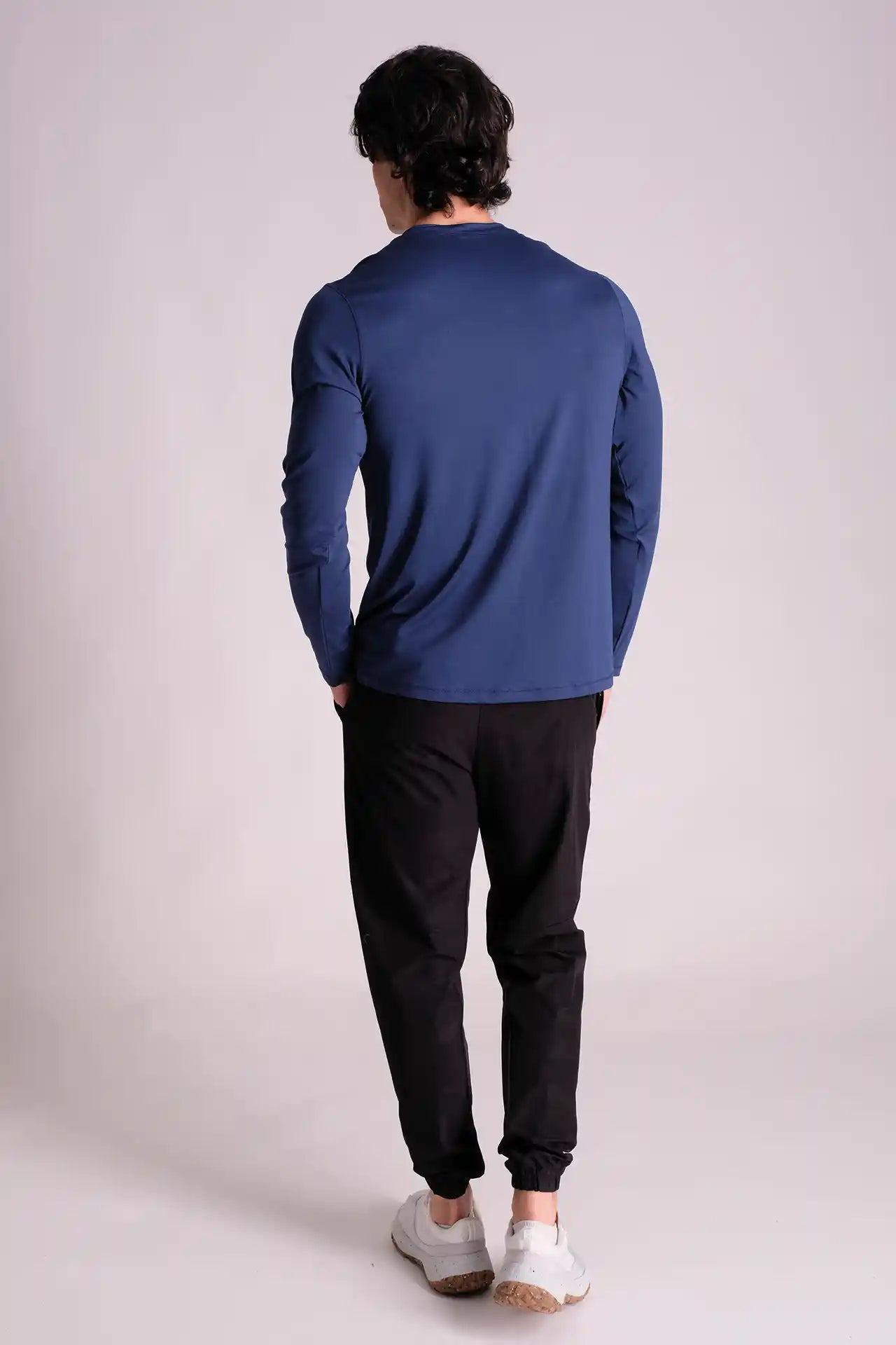 SPJ22026 - Quick-Dry 4-way Stretch Long Sleeve Training Tee - Navy