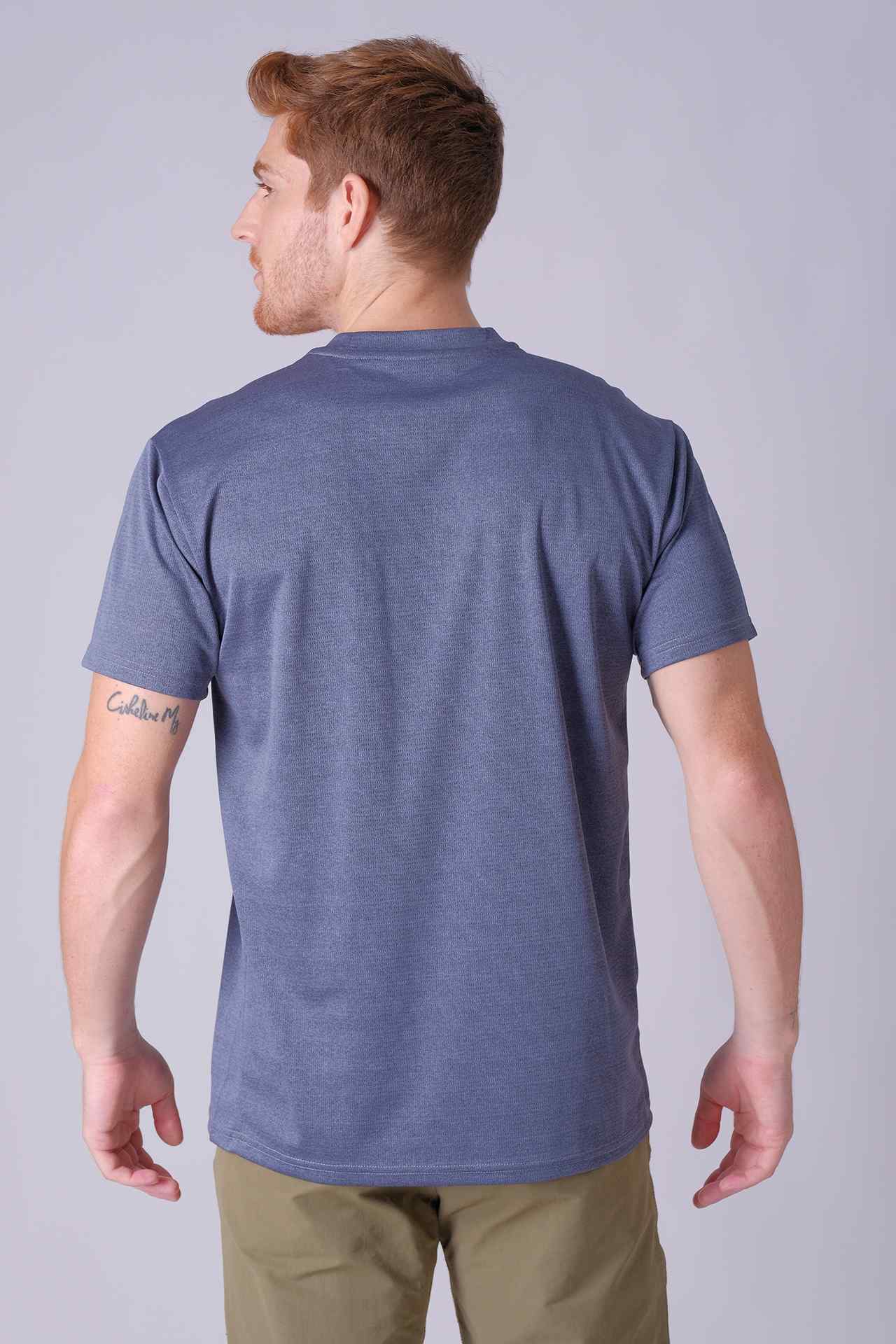 SPJ23001 - Lightweight UPF 50+ Anti-UV Hiking Tee - Ash Blue