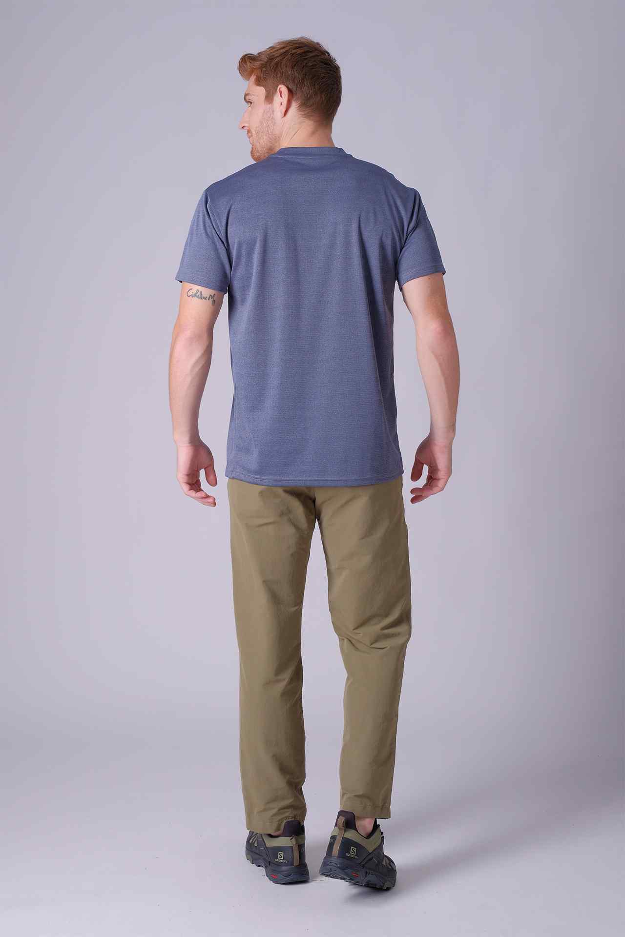 SPJ23001 - Lightweight UPF 50+ Anti-UV Hiking Tee - Ash Blue