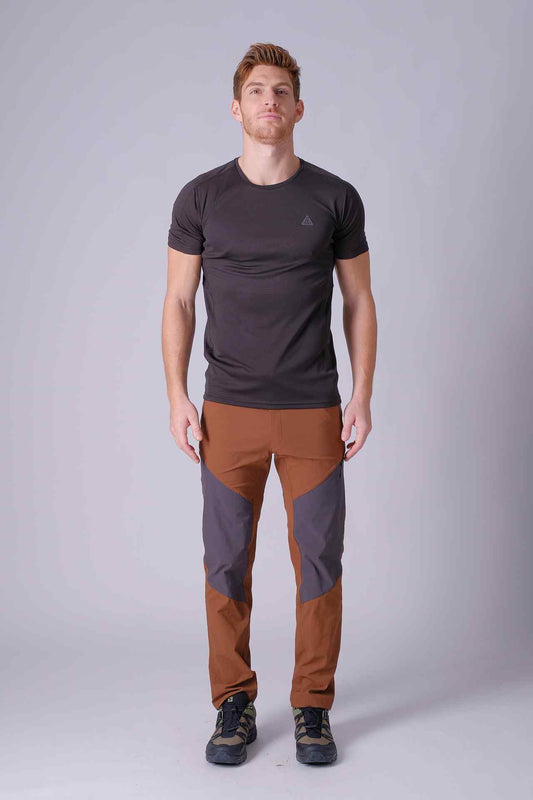 SPJ23003 - Moisture Wicking UPF 50+ Short Sleeve Hiking Tee - Black