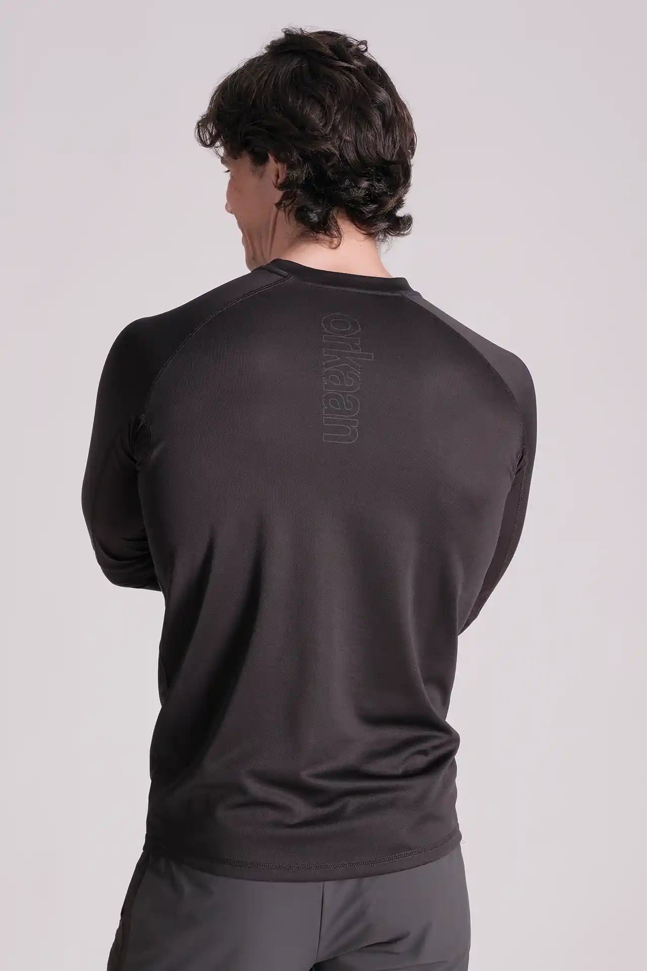 SPJ23009 - UPF 50+ Moisture Wicking Long Sleeve Hiking Tee - Black
