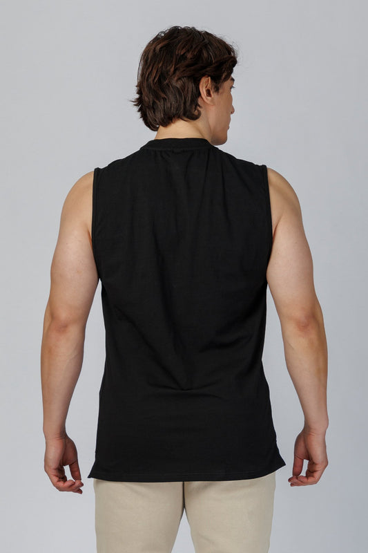 SPK0043 - Ultra Soft Stretch Cotton Training Tanktop - Black