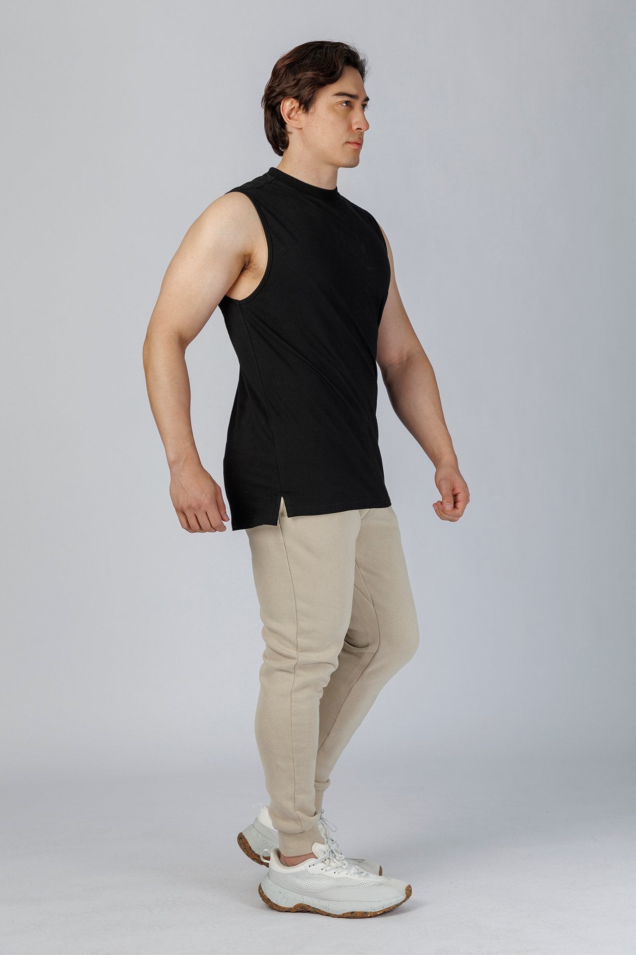SPK0043 - Ultra Soft Stretch Cotton Training Tanktop - Black