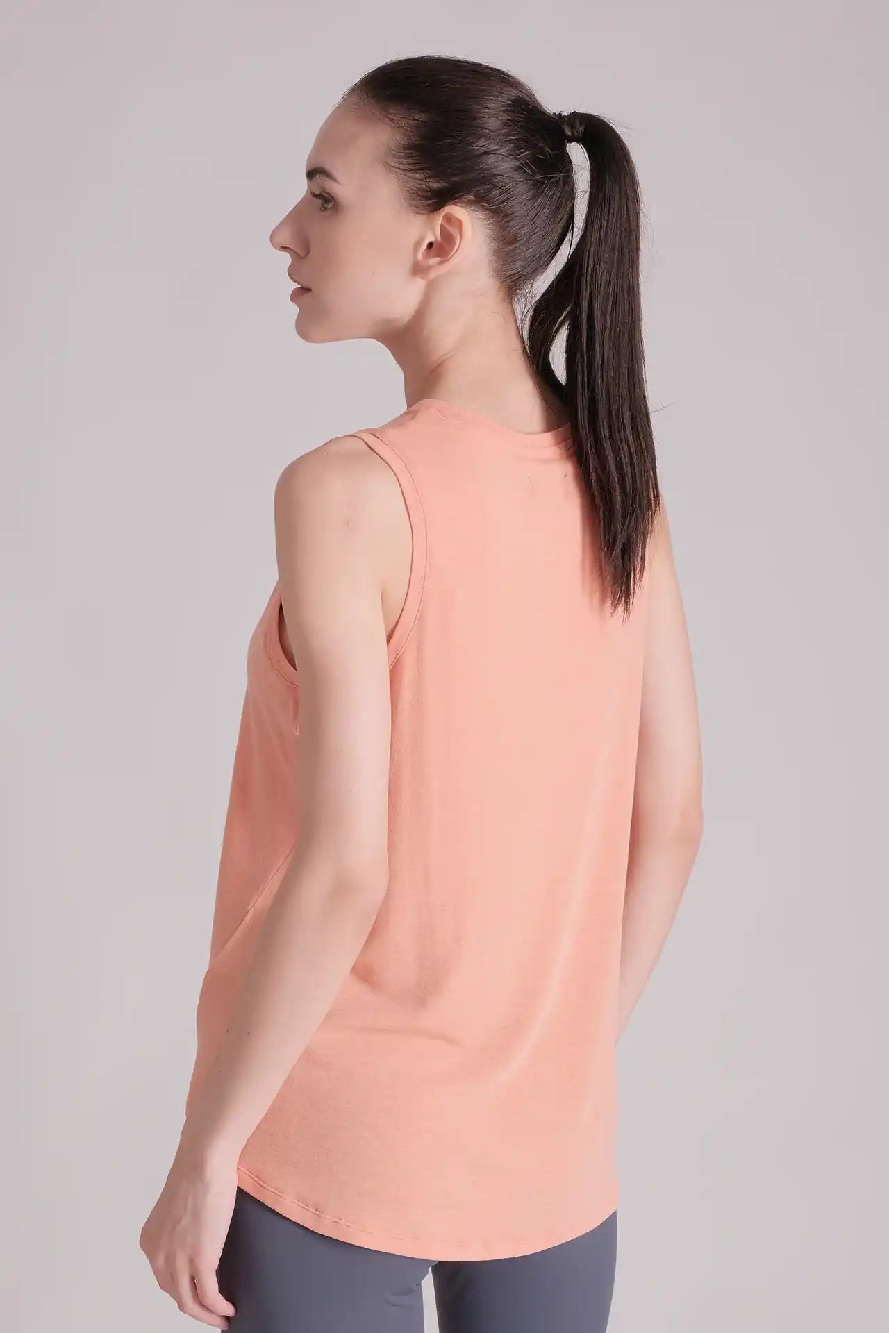 SPWK0118 - Women's Longline Soft Swingy Tank Top - Orange