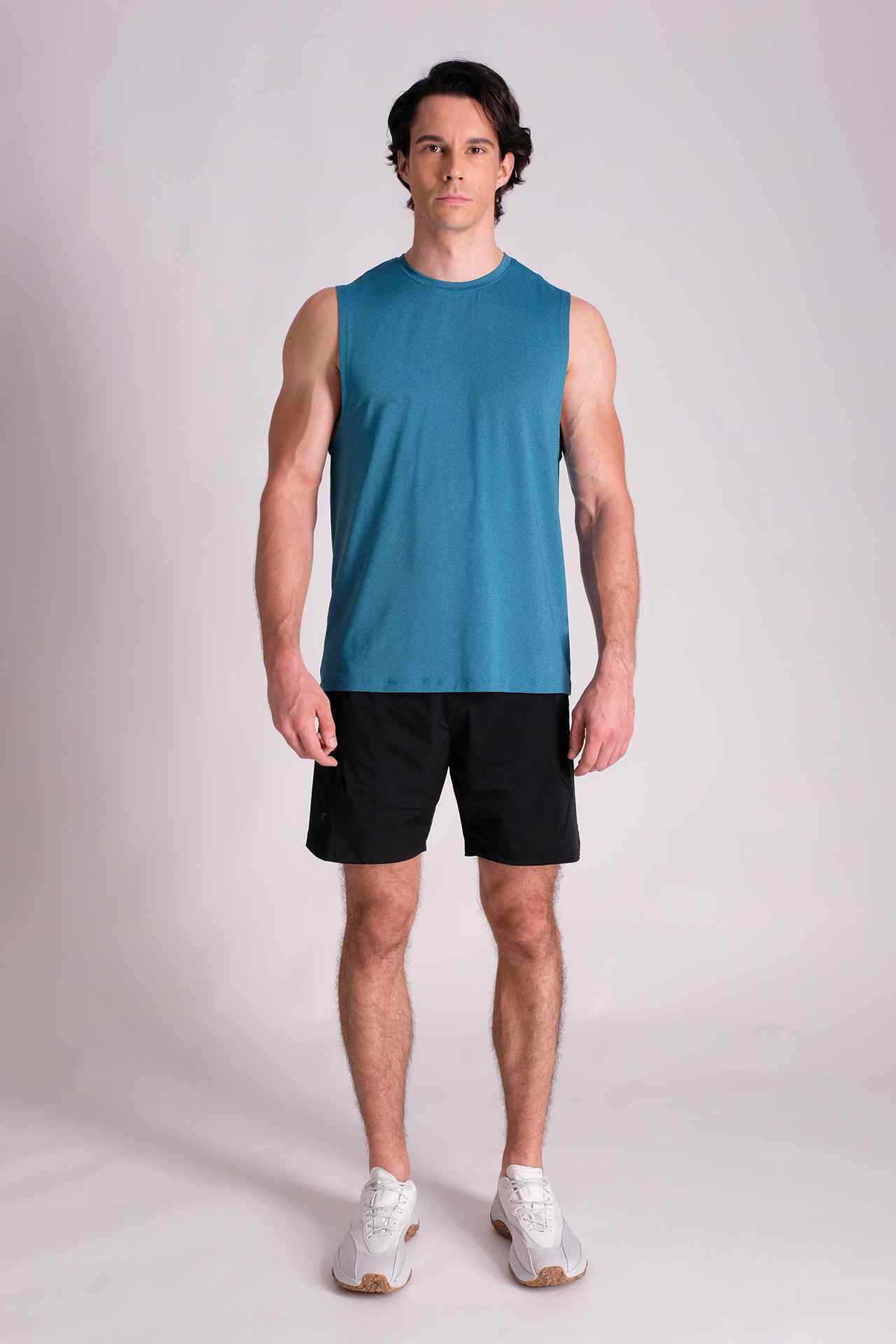 SPK0124 - Quick-Dry Stretch Training Tank Top - Steel Blue