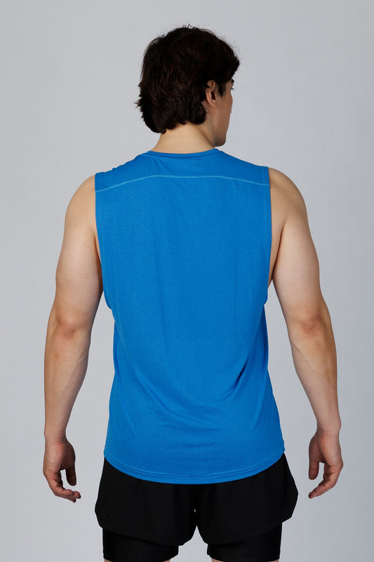SPK0133 - Quick-Dry 4-Way Stretch Mesh Training Tank Top - Blue