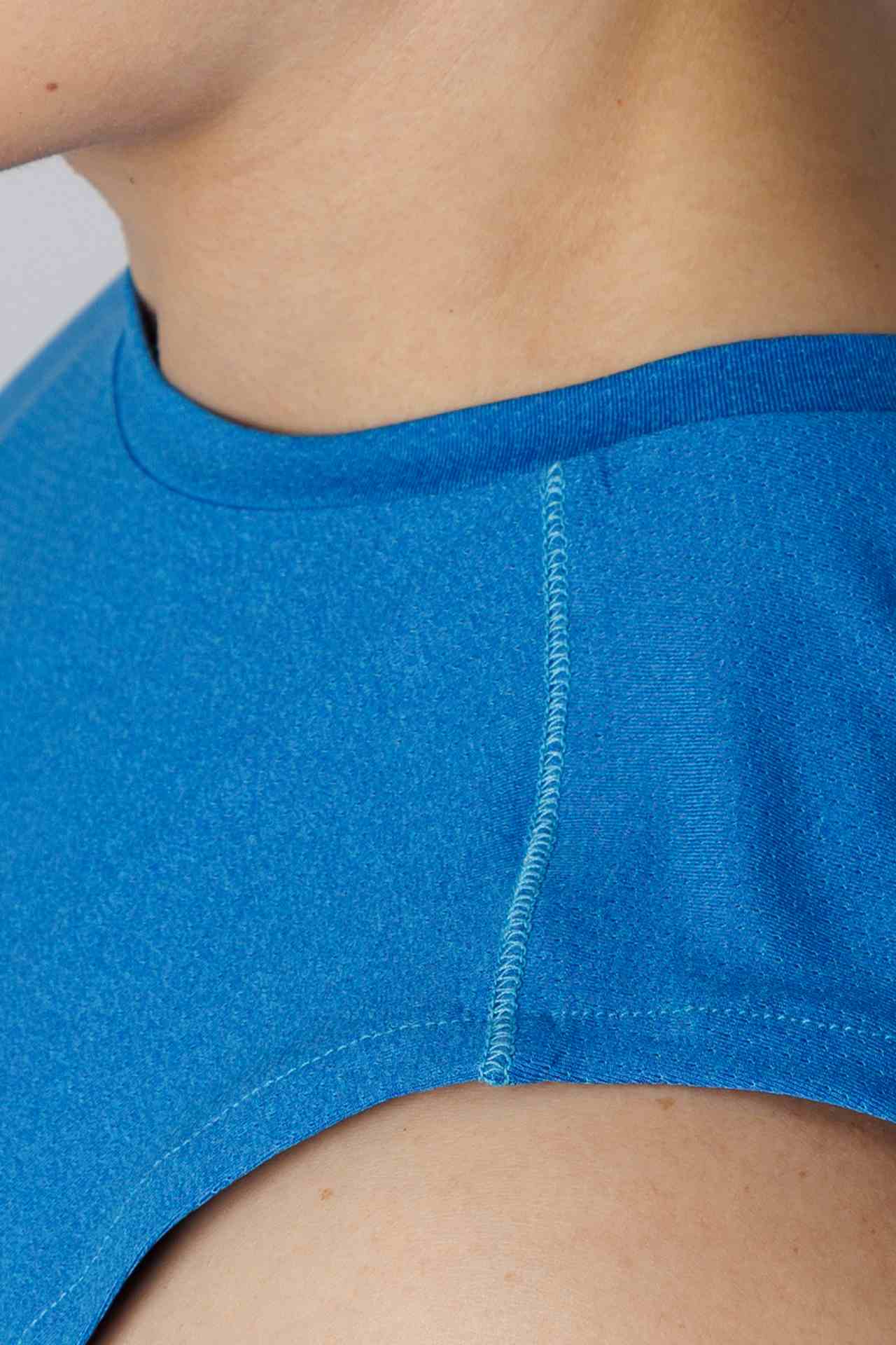 SPK0133 - Quick-Dry 4-Way Stretch Mesh Training Tank Top - Blue