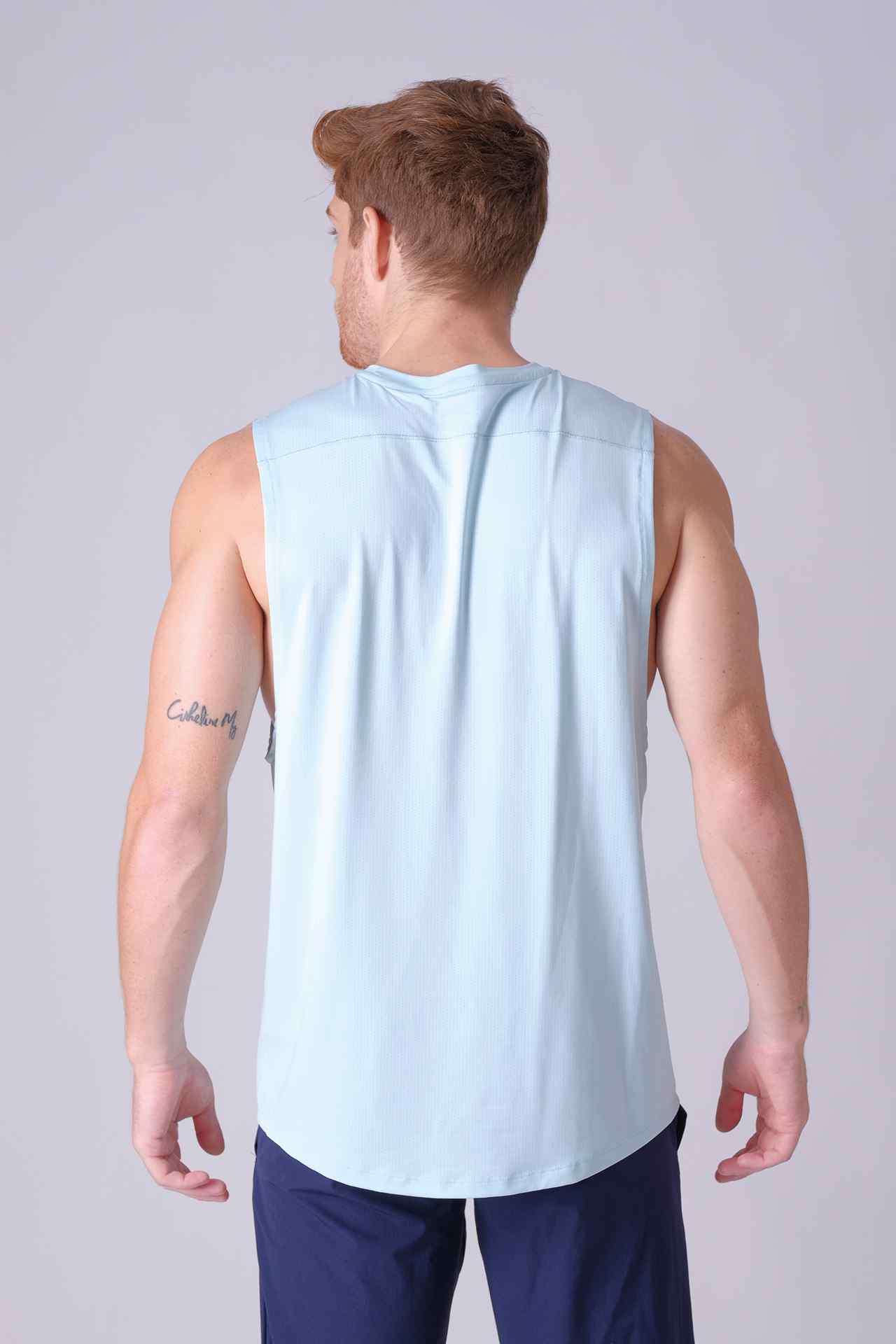 SPK0133 - Quick-Dry 4-Way Stretch Mesh Training Tank Top - Mint