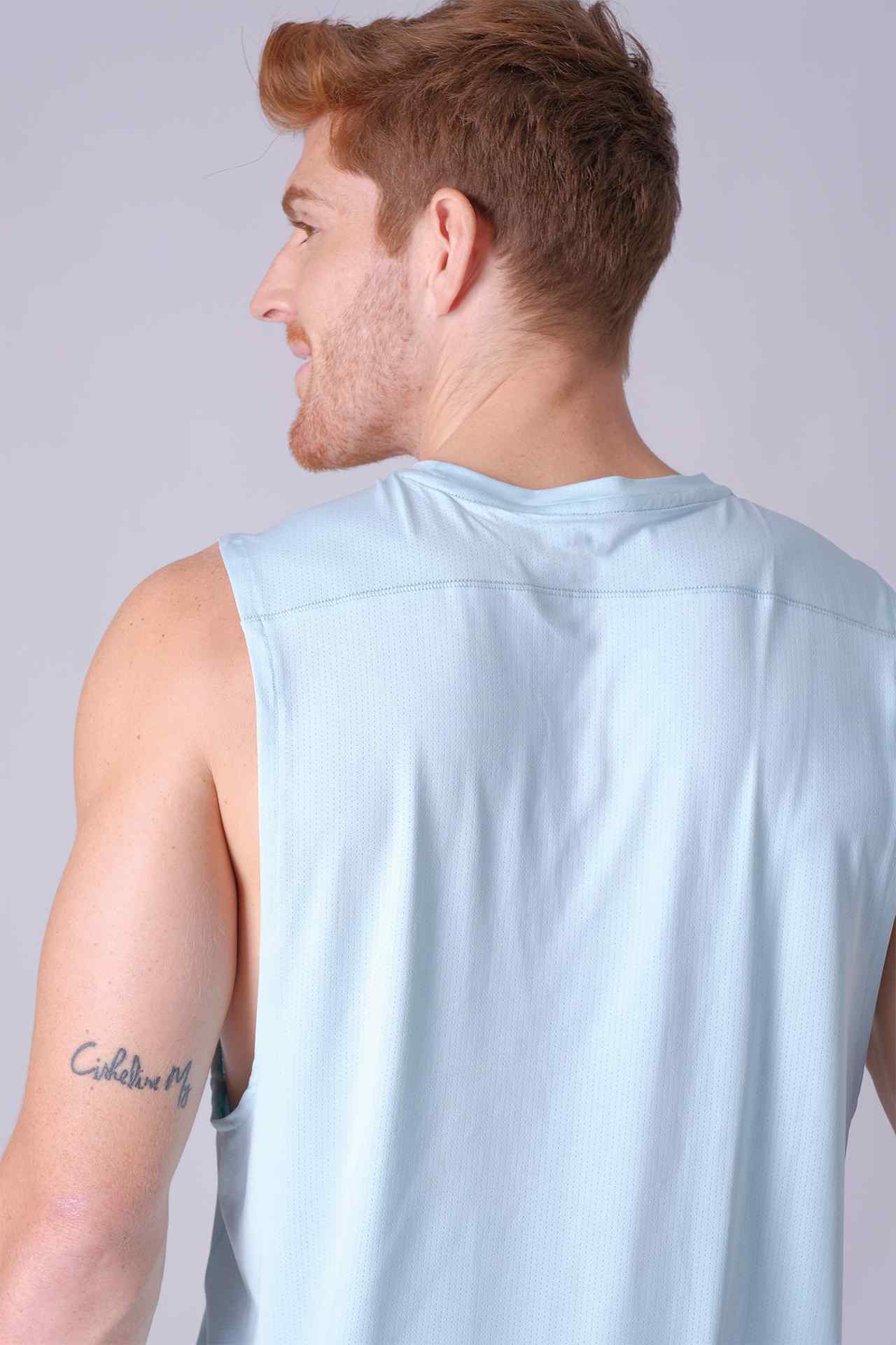 SPK0133 - Quick-Dry 4-Way Stretch Mesh Training Tank Top - Mint
