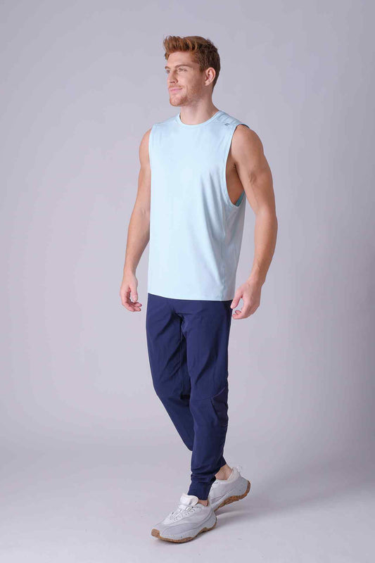 SPK0133 - Quick-Dry 4-Way Stretch Mesh Training Tank Top - Mint