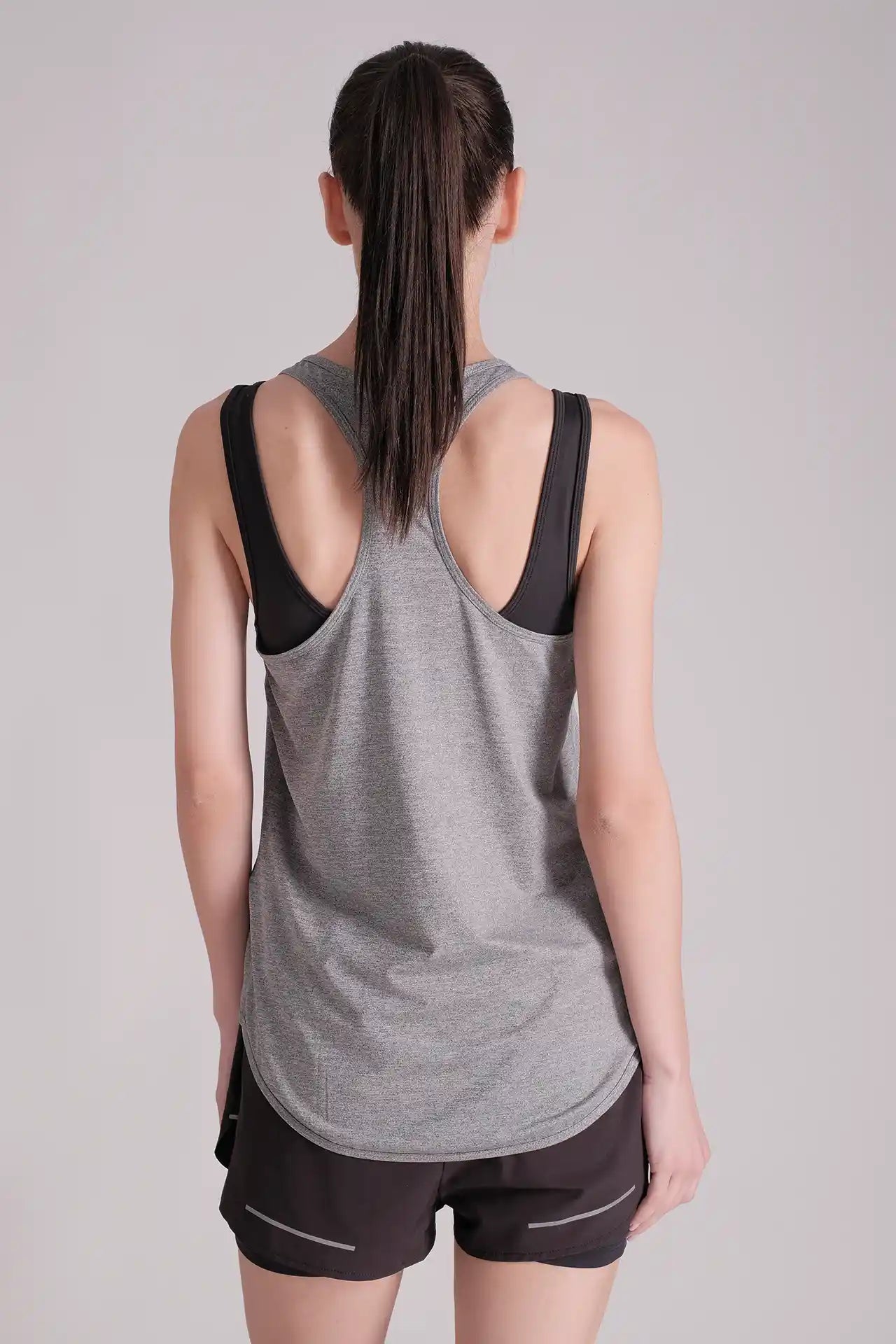 SPWK0143 - Women's Ultra Light-weight Running Tank Top - Heather Grey