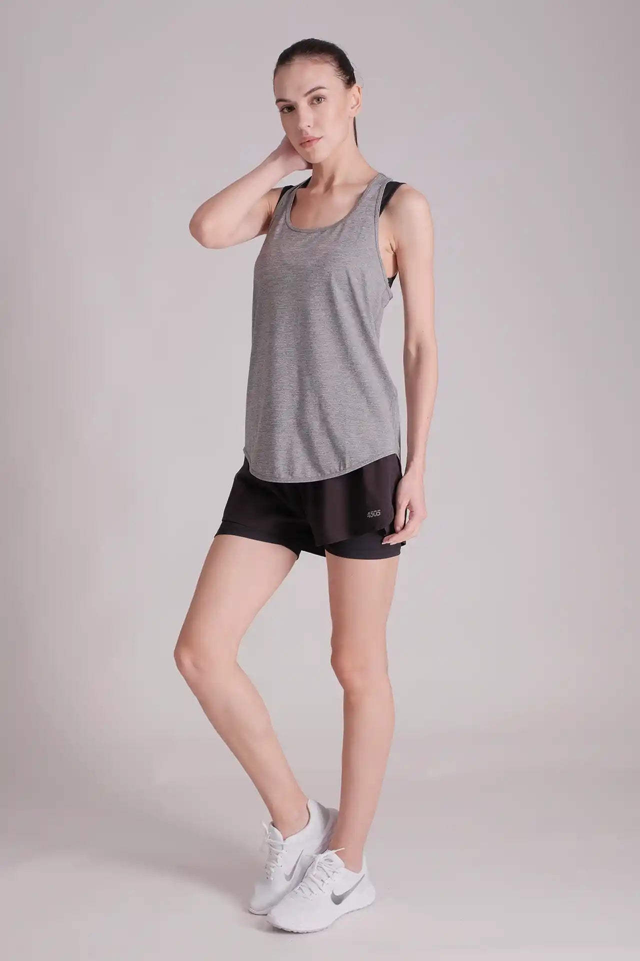SPWK0143 - Women's Ultra Light-weight Running Tank Top - Heather Grey