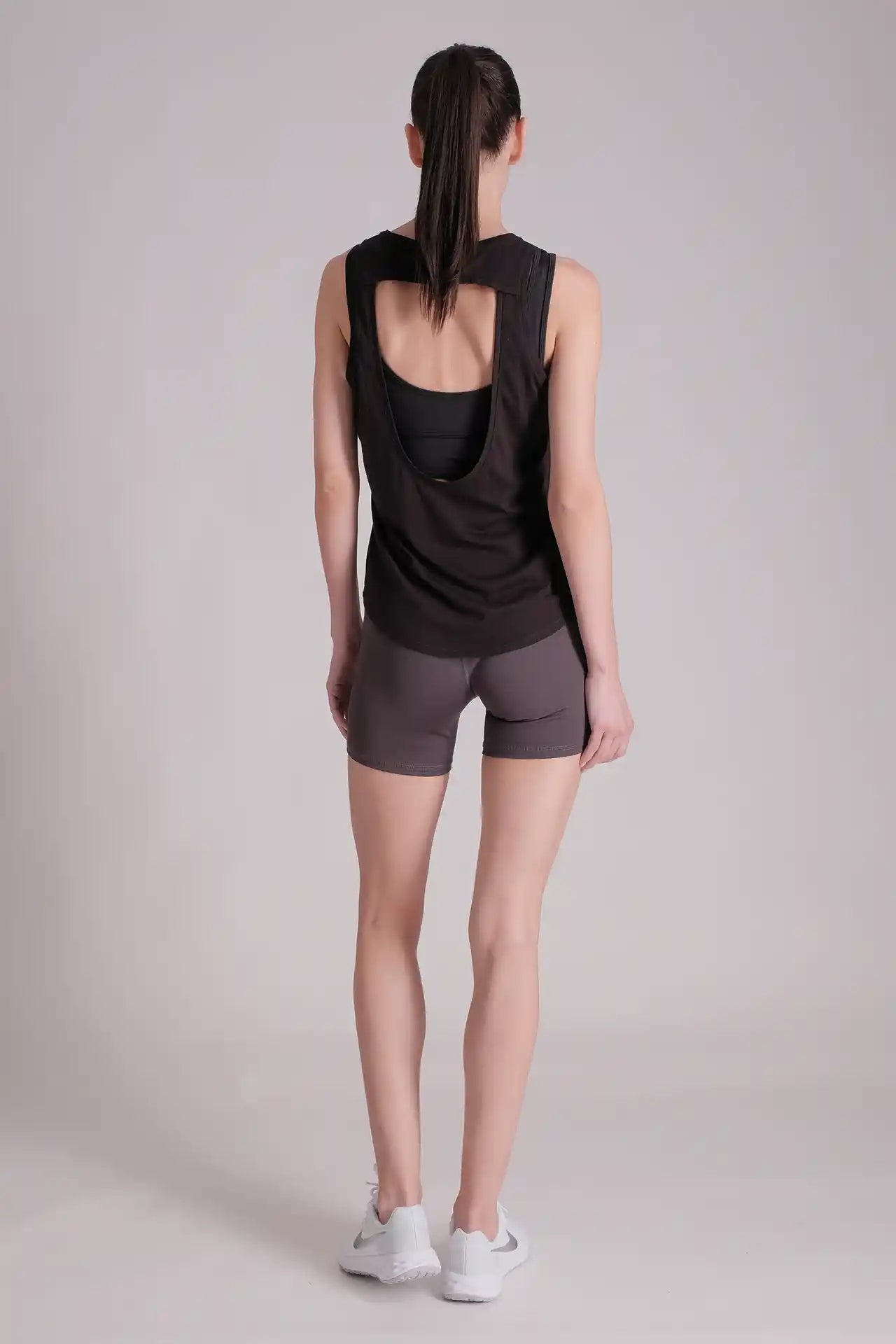 SPWK0148 - Women's Cut-out Back Tank Top - Black
