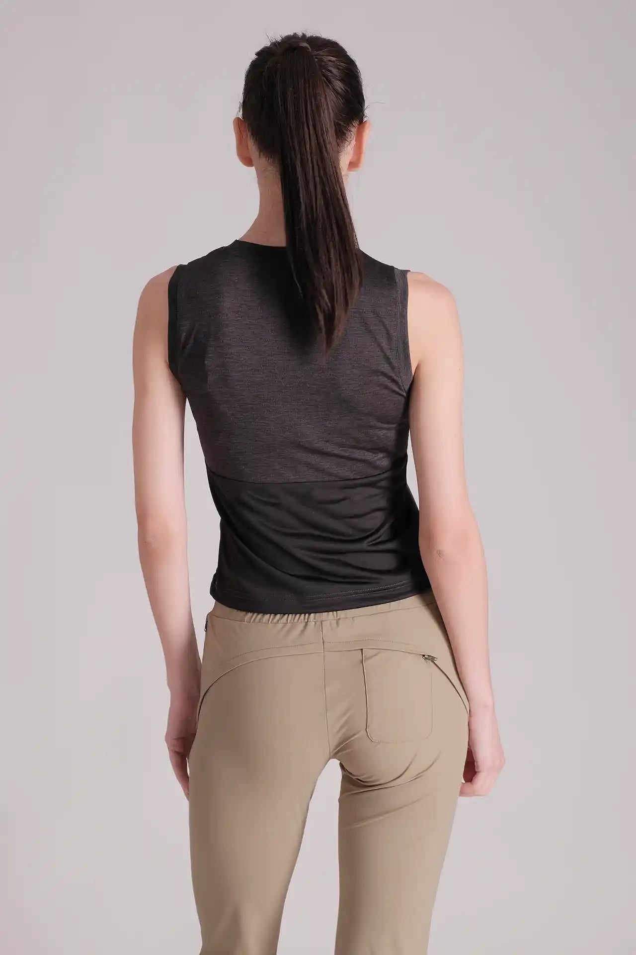 SPWK0149 - Women's UPF50+ Ultra 4-way Stretch Nylon Sleeveless Top - Black